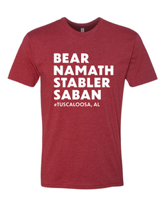 Bear Namath Stabler Saban |Alabama
